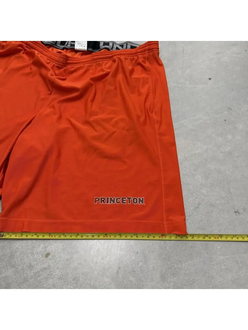 Under Armour Princeton Tigers Shorts Mens XL Orange Athletic Training Gym Shorts - Picture 7 of 7
